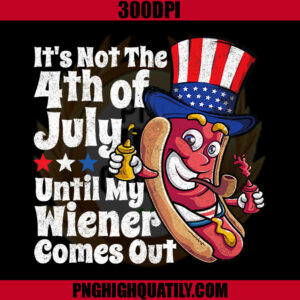 4Th Of July Hot Dog Wiener Comes Out Ad PNG, Hot Dog 4th Of July PNG