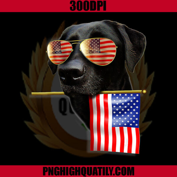 4th Of July PNG, American Flag Labrador Dog Lover PNG