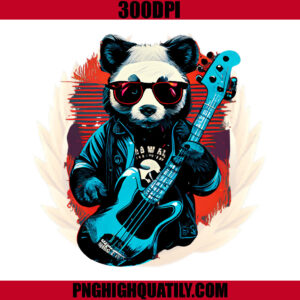 A Panda Playing Guitar PNG, Love Panda PNG, Cool Panda PNG