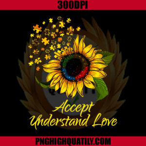 Accept Understand Love PNG, Autism PNG
