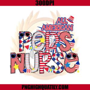 All American Peds Nurse PNG, 4th Of July PNG, Flag American PNG