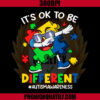 Autism Awareness PNG, Kid Boy Its Ok To Be Different PNG
