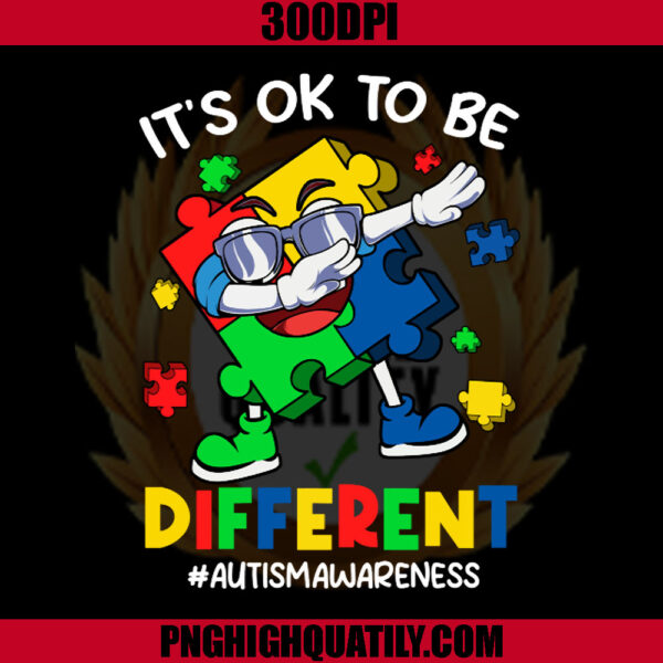 Autism Awareness PNG, Kid Boy Its Ok To Be Different PNG