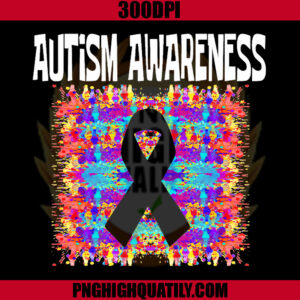 Autism Awareness Tee Saying Peace Ribbon PNG, Autism PNG