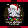 Autism Christmas Embrace What Makes You Different PNG, Elephant Autism PNG