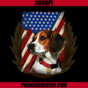 Beagle American Flag Bandana Patriotic PNG, 4Th Of July PNG