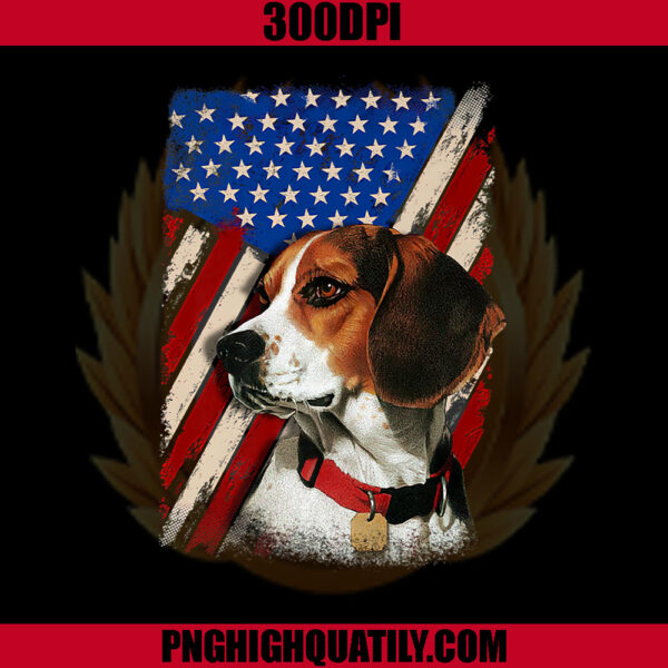 Beagle American Flag Bandana Patriotic PNG, 4Th Of July PNG