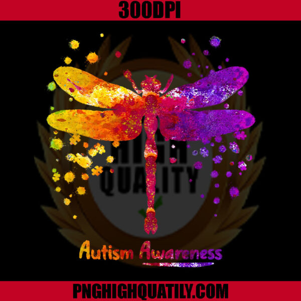 Dragonfly Autism Awareness PNG, Autism PNG