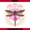 Fighter Dragonfly PNG, Fighter Dragonfly Breast Cancer Awareness PNG
