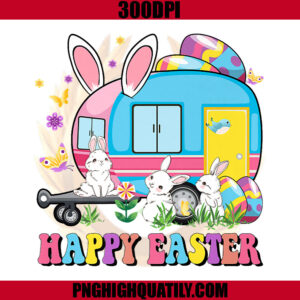 Happy Easter Bunny Camping PNG, Easter Bunny Egg Easter PNG