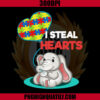 I Steal Hearts PNG, Elephants Autism PNG, Love Autism PNG