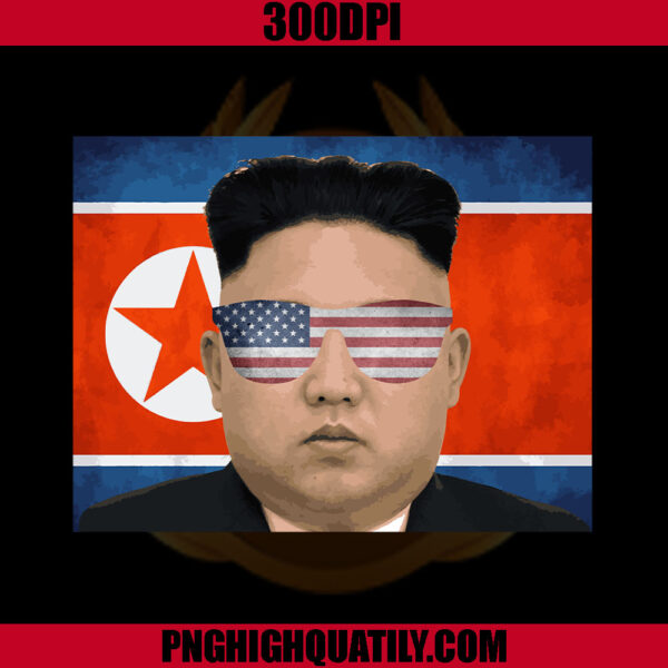 Kim Jong Un American PNG, Sunglasses 4th July Nor PNG