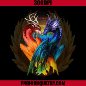 LGBT Dragon Heart Rainbow PNG, Heart Dragon LGBT PNG