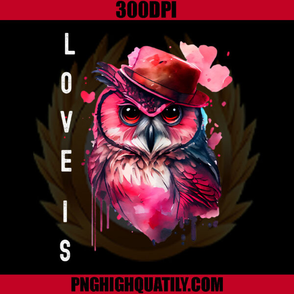 Owl Love is With Heart PNG, Animal Valentine's Day PNG