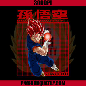 Son Goku PNG, Goku Super Saiyan Red PNG, Vegito Red PNG