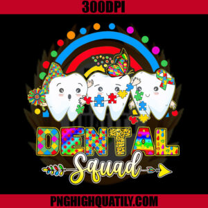 Tooth Puzzle Autism Day Dental Squad PNG, Autism PNG