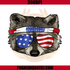 USA Patriotic Raccoon PNG, Trash Panda 4th Of July PNG